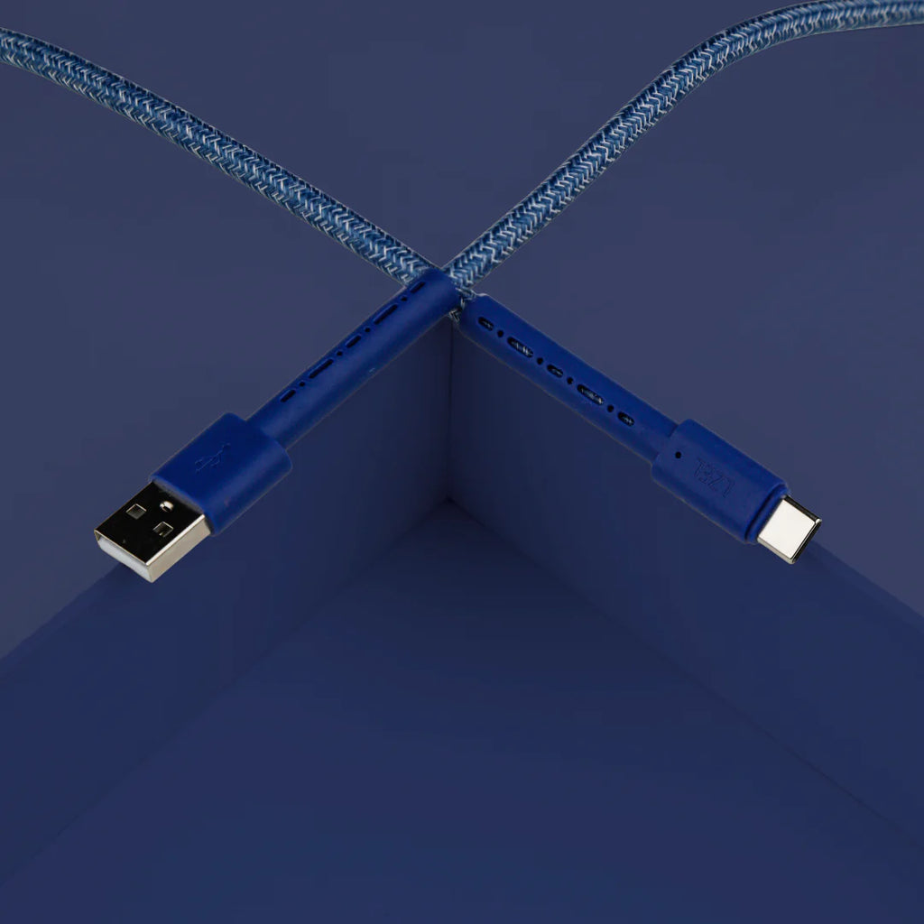 LZEL USB-A to USB-C 2.0 Braided Cable 2m – 3A, 15W, 480Mbps