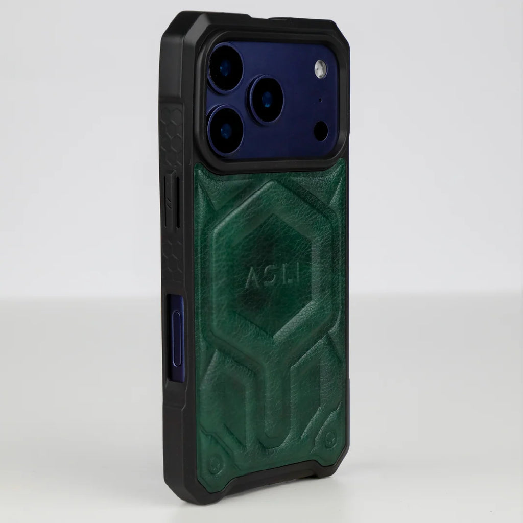 ASLI Leather Hybrid Premium Leather Case With Drop Protection And Heat Dissipation Case For 17 Pro