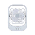 Geepas 8” Rechargeable Fan with LED Light – 2-Speed Powerful Airflow, Built-in Battery Backup, Portable Design, Adjustable Tilt