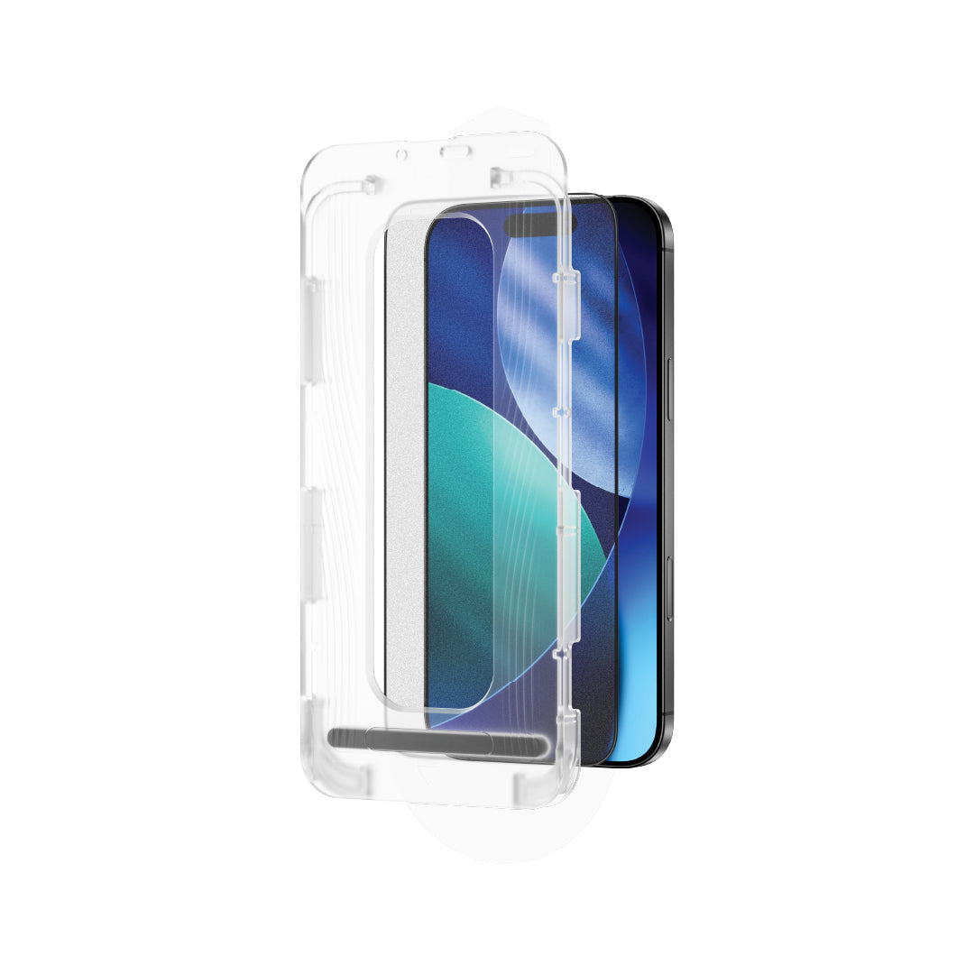 Lzel Crystalvue Series 9h Full Cover Matte Tempered Glass For iPhone 16 Pro  17/17 Pro | Clear