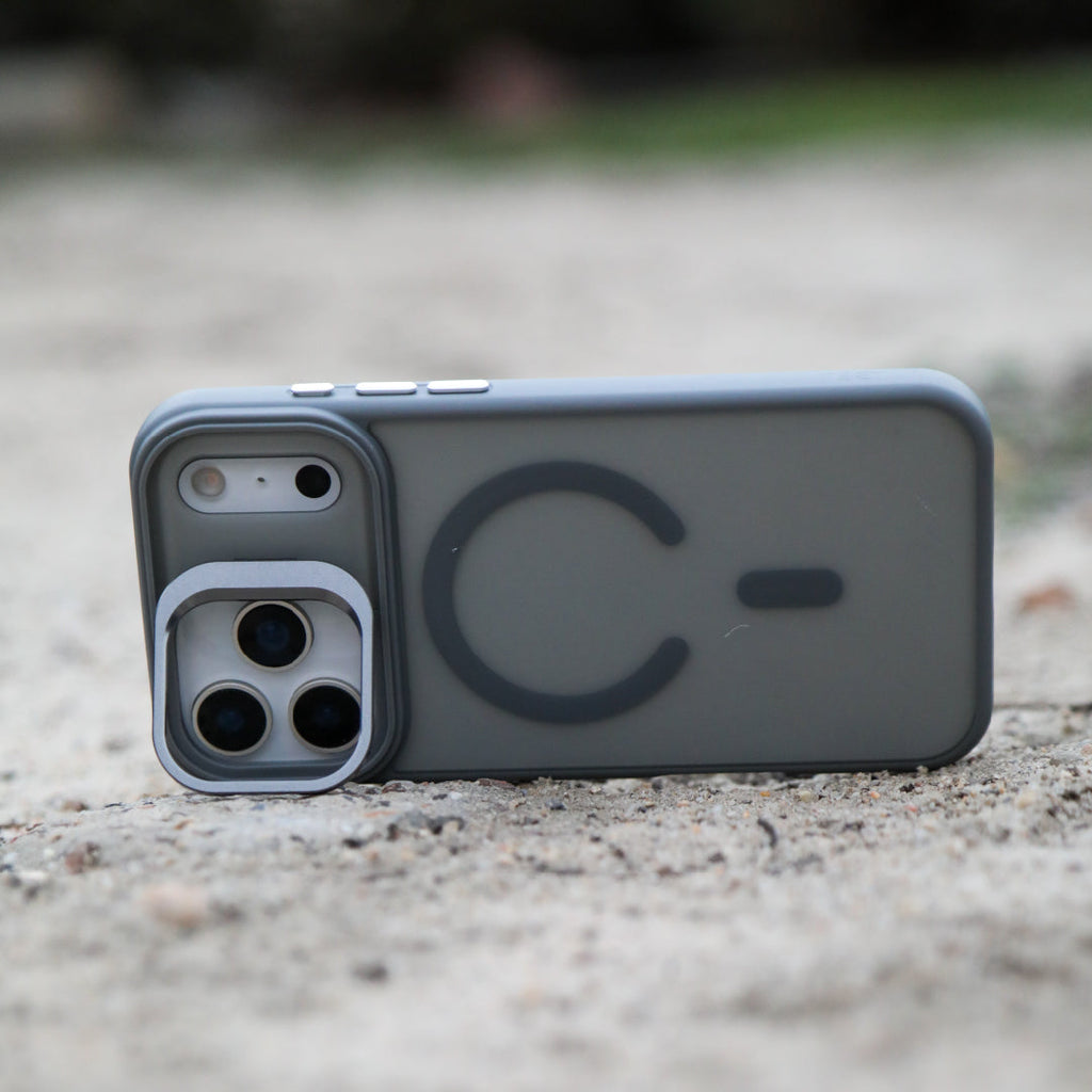 LZEL Magcamstand Soft Oil-coating Case With Adjutable Camera Stand Case For IPhone  17 Pro Max