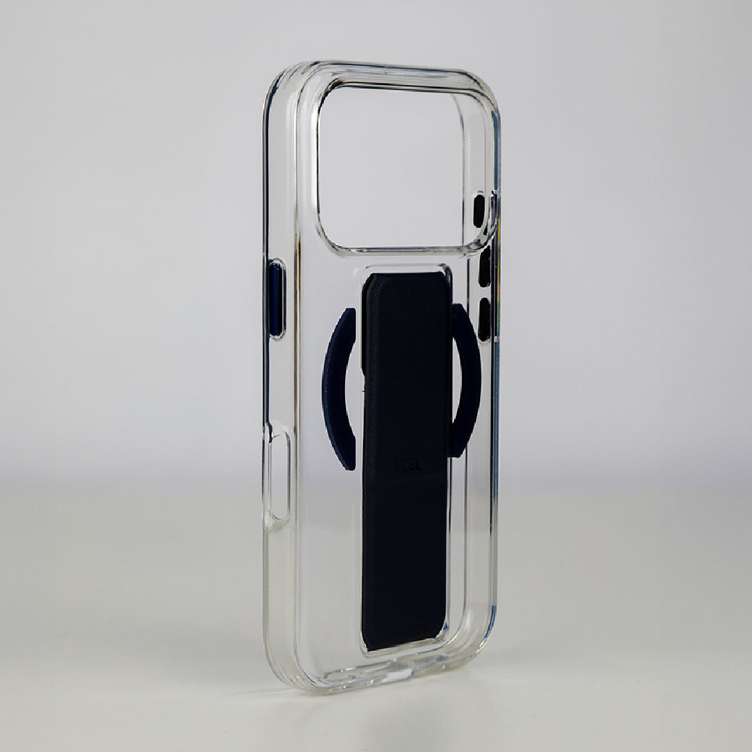 LZEL MagClear LeatherGrip Case for iPhone 17 Pro Max