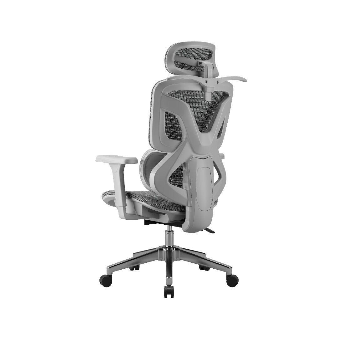 Ergonomic Office Chair – 3D Armrests, Class 3 Gas Lift, Metal Base, Hanger | Gray