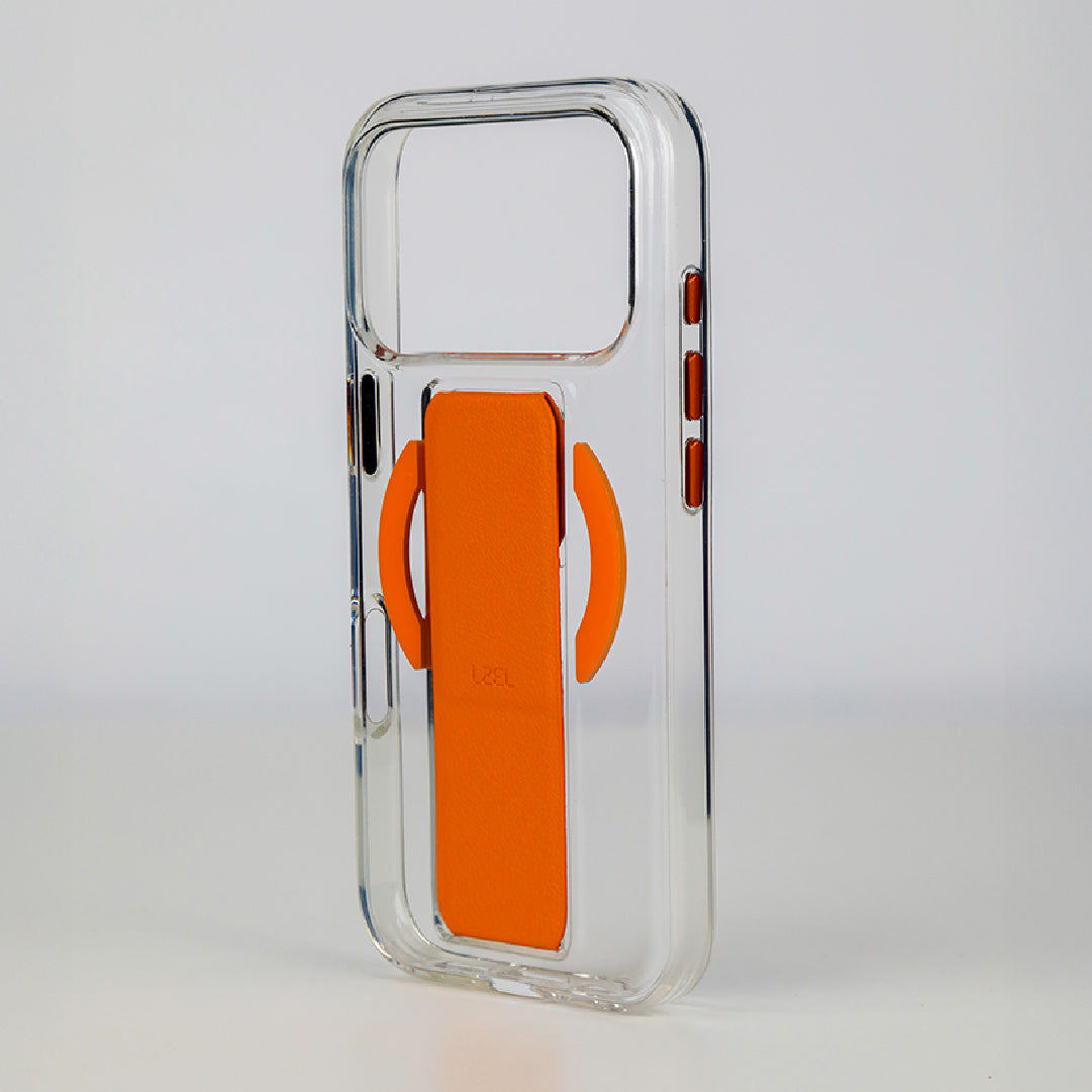 LZEL MagClear LeatherGrip Case for iPhone 17 Pro Max