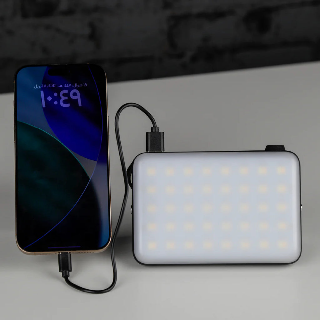 LZEL Luminova Surg10 LED Light & Powerbank 100â??800 Lumens, USB-C â?? Black