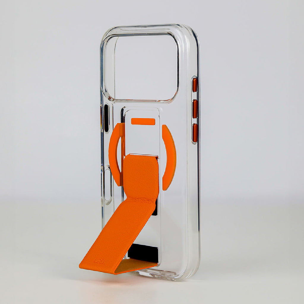 LZEL MagClear LeatherGrip Case for iPhone 17 Pro Max