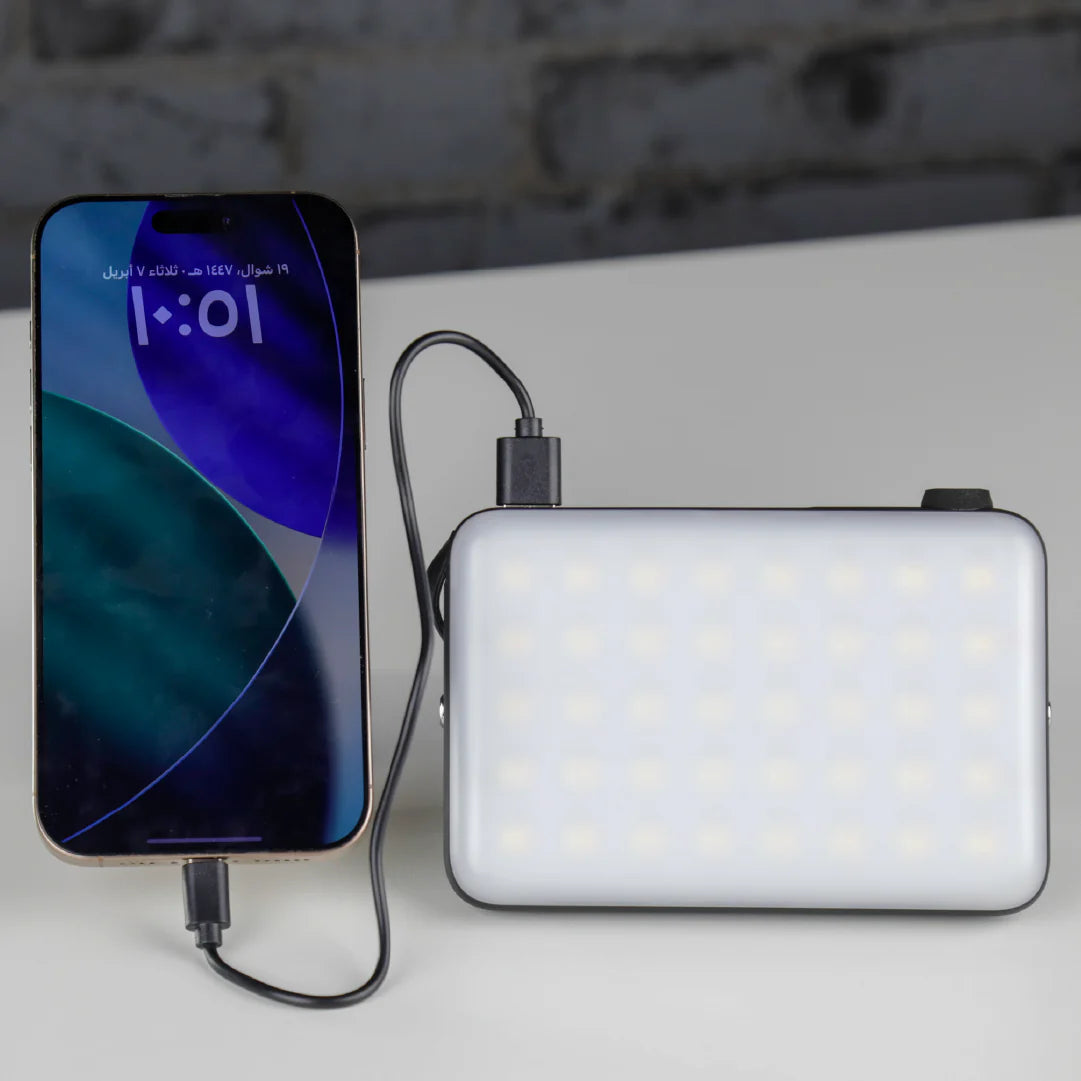 LZEL Luminova Surg10 LED Light & Powerbank 100â??800 Lumens, USB-C â?? Black
