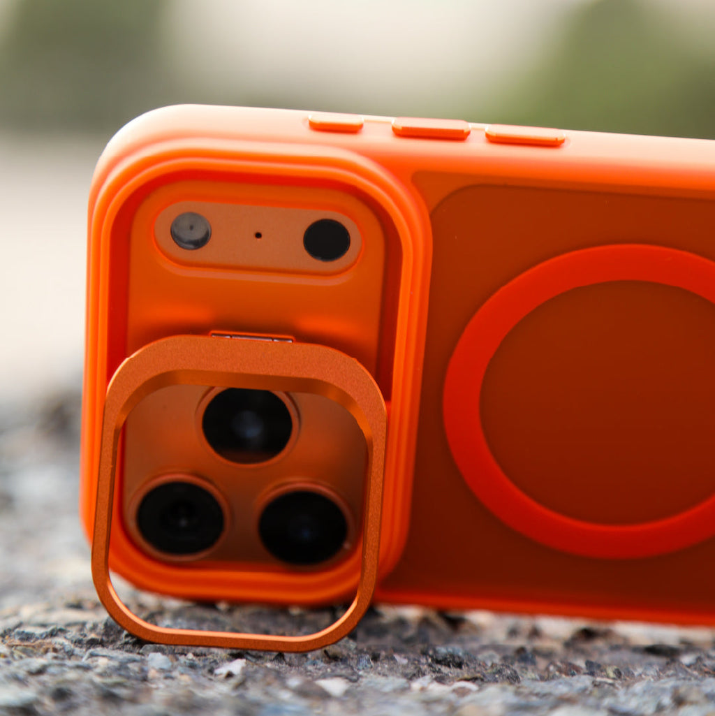 LZEL Magcamstand Soft Oil-coating Case With Adjutable Camera Stand Case For IPhone  17 Pro Max