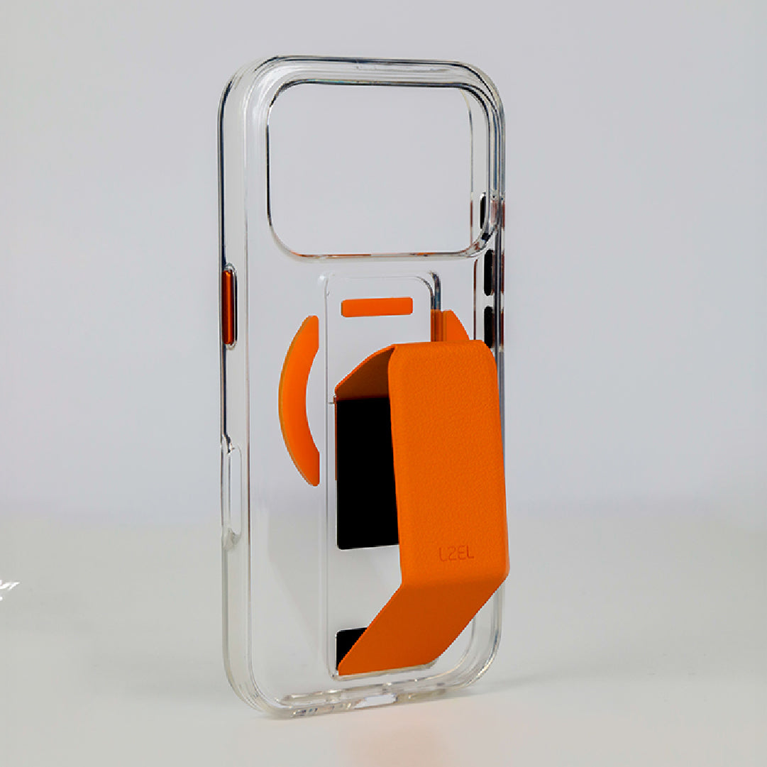 LZEL MagClear LeatherGrip Case for iPhone 17 Pro