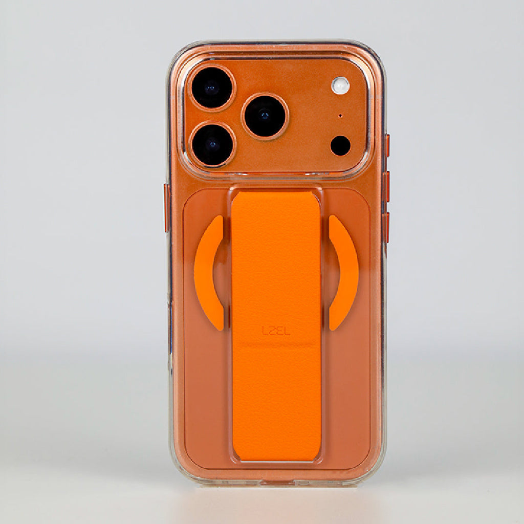 LZEL MagClear LeatherGrip Case for iPhone 17 Pro Max