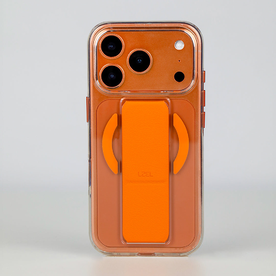 LZEL MagClear LeatherGrip Case for iPhone 17 Pro Max