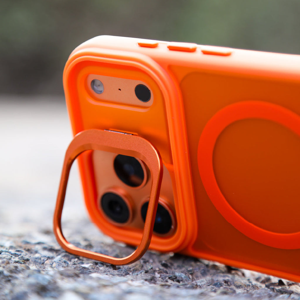 LZEL Magcamstand Soft Oil-coating Case With Adjutable Camera Stand Case For IPhone  17 Pro Max