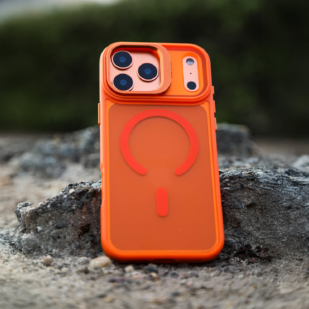 LZEL Magcamstand Soft Oil-coating Case With Adjutable Camera Stand Case For IPhone  17 Pro Max