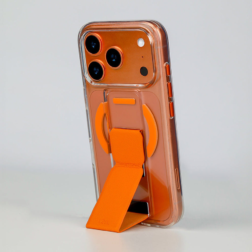 LZEL MagClear LeatherGrip Case for iPhone 17 Pro Max
