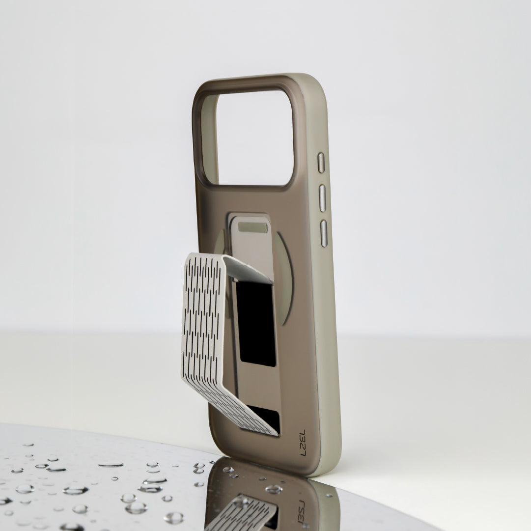 LZEL Mattemag Kickstand Matte Strap Magsafe Case With Enhanced Edge Protection Case For iPhone 17 Pro