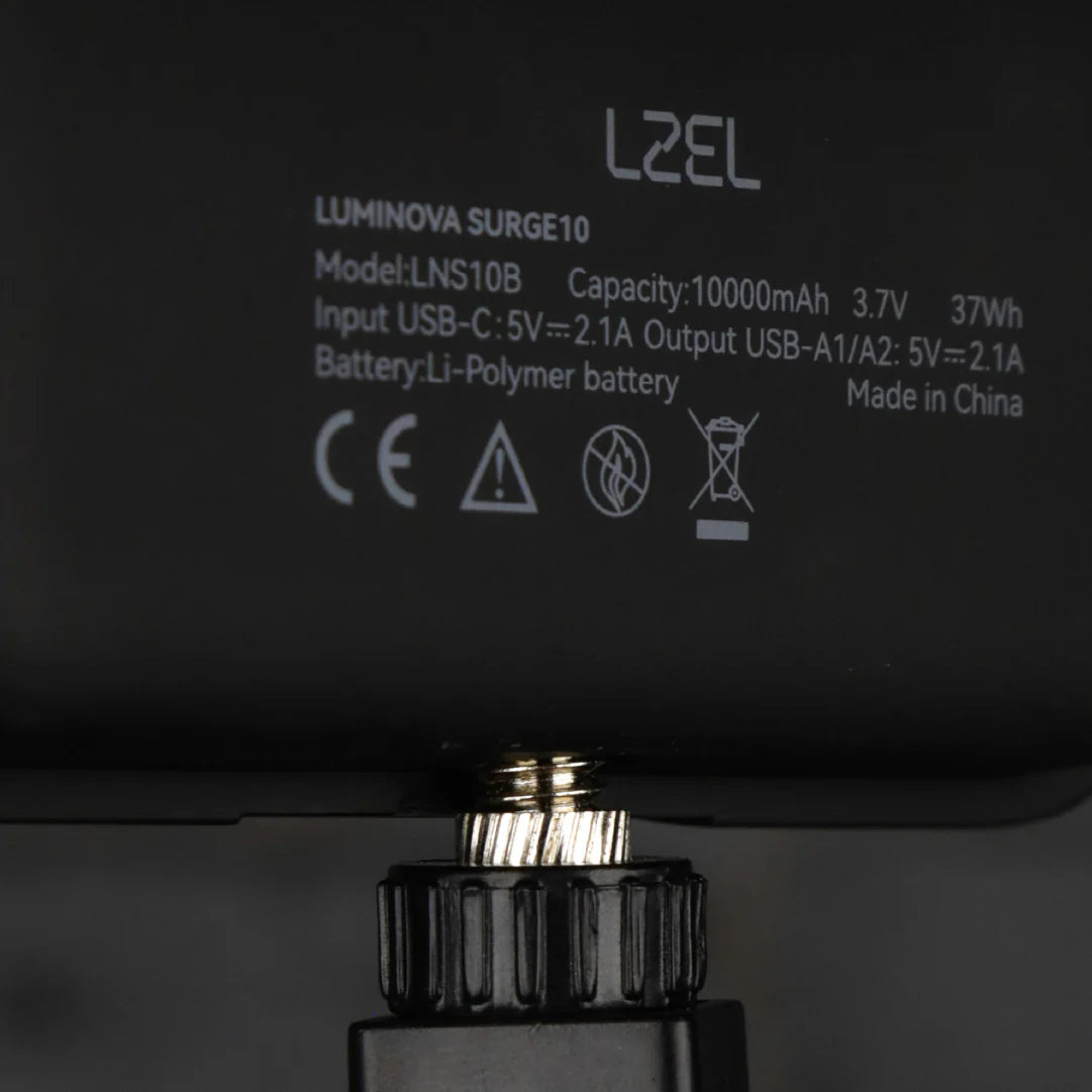 LZEL Luminova Surge20 Trimode Led Light 100-1200 Lumens with 20,000mAh Battery | Black
