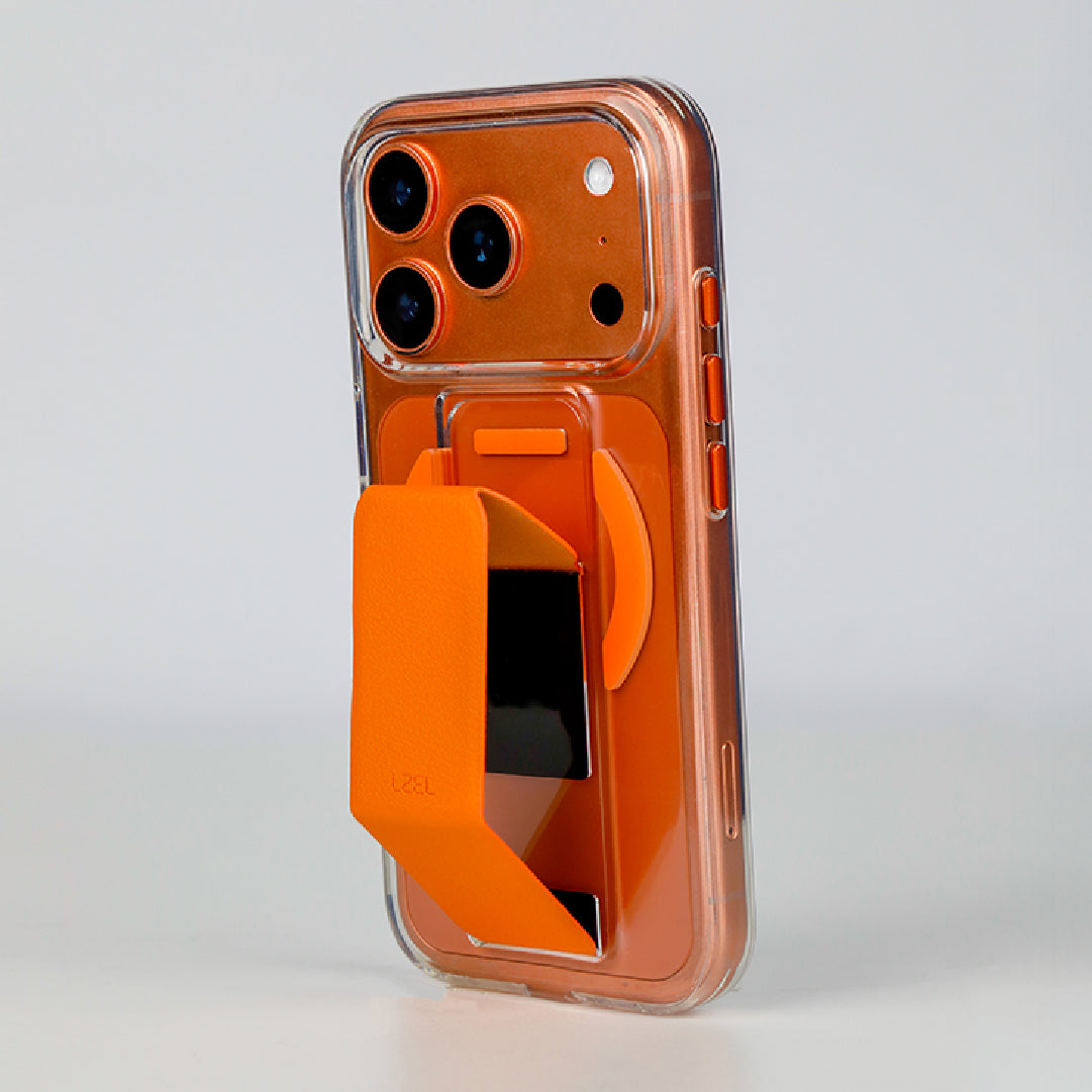 LZEL MagClear LeatherGrip Case for iPhone 17 Pro Max