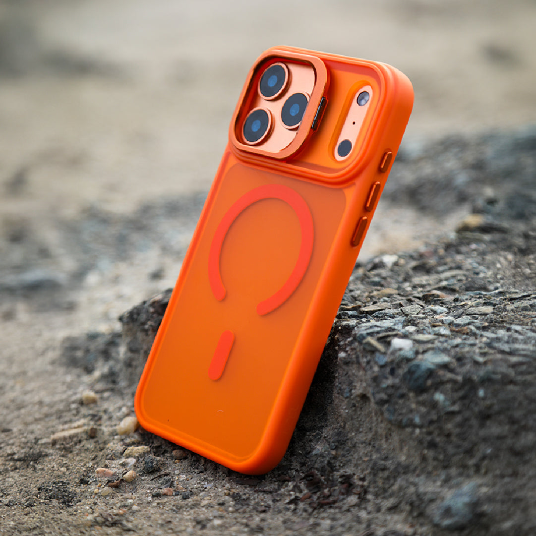 LZEL Magcamstand Soft Oil-coating Case With Adjutable Camera Stand Case For IPhone  17 Pro Max