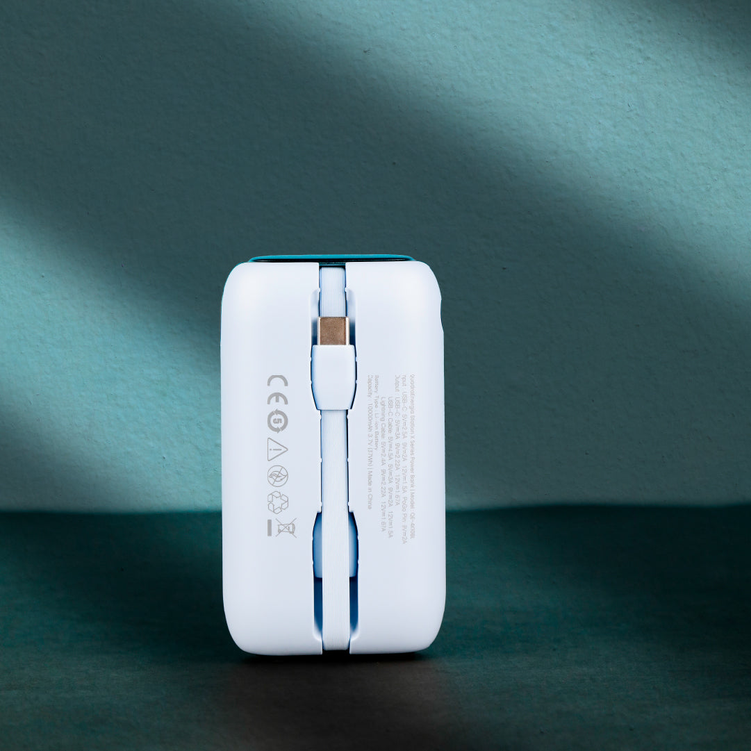 LZEL Quadra Energia X Station 10000mAh Charging Station Built In Cable Lightning And Type-C