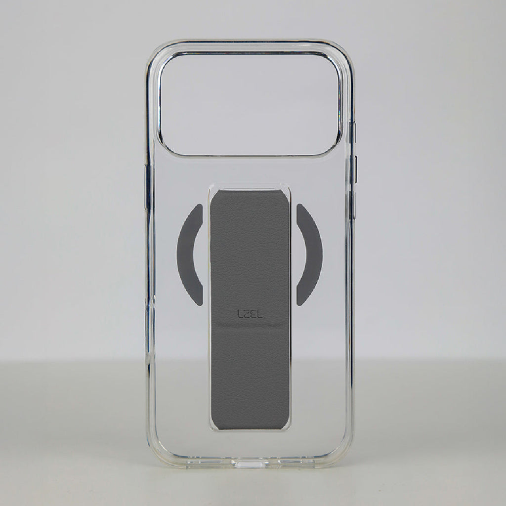 LZEL MagClear LeatherGrip Case for iPhone 17 Pro