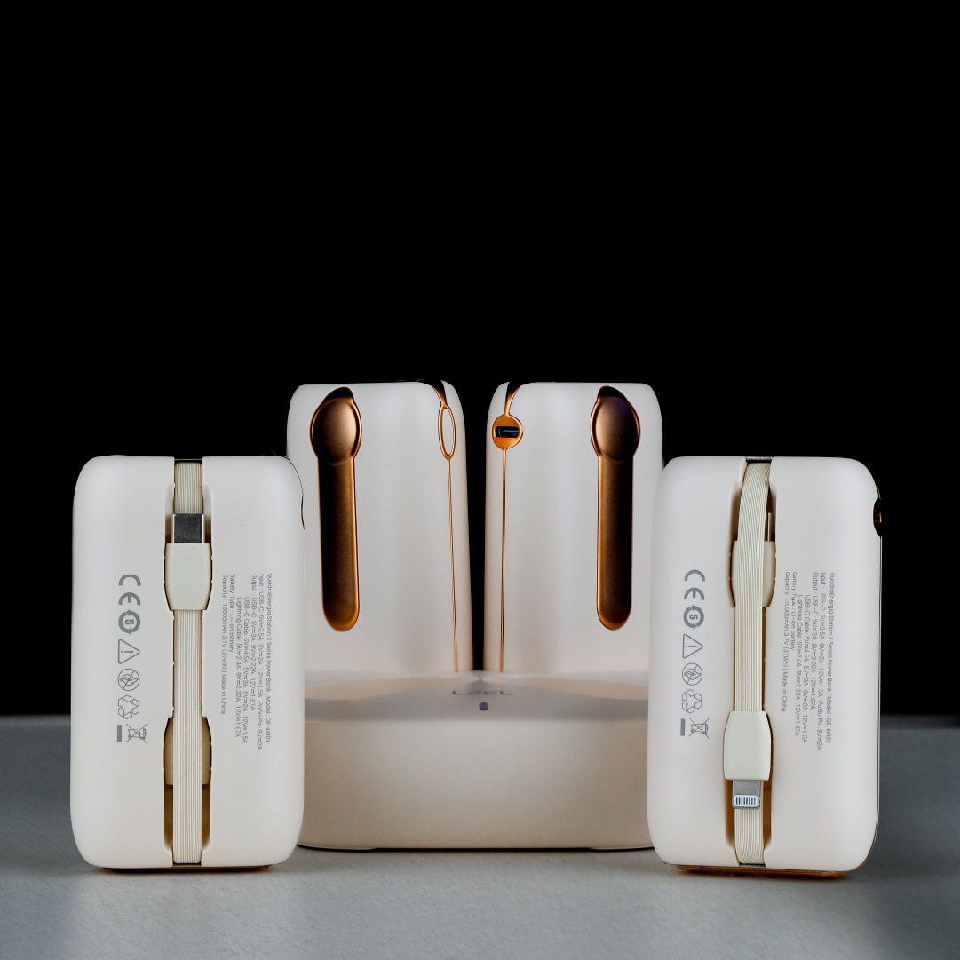 LZEL Quadra Energia X Station 10000mAh Charging Station Built In Cable Lightning And Type-C