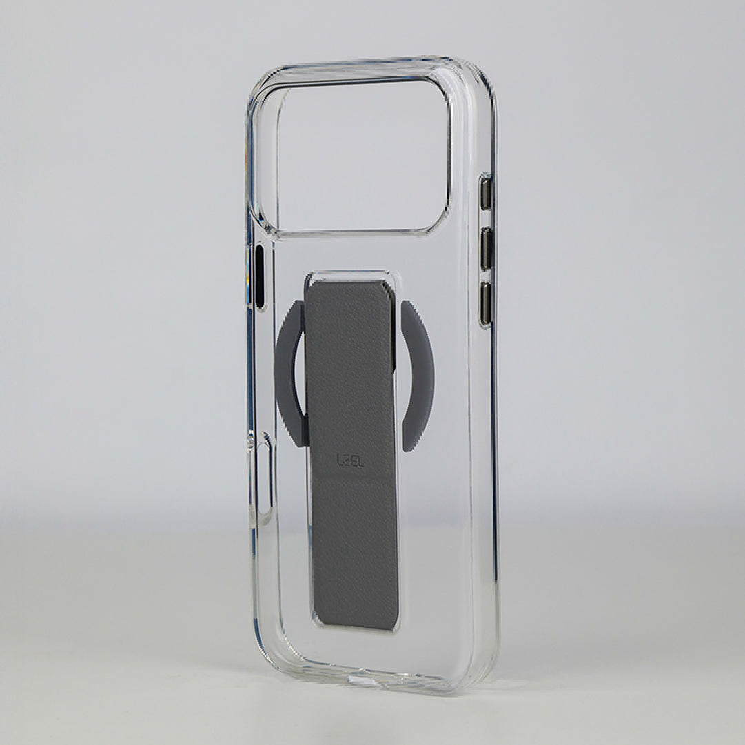 LZEL MagClear LeatherGrip Case for iPhone 17 Pro
