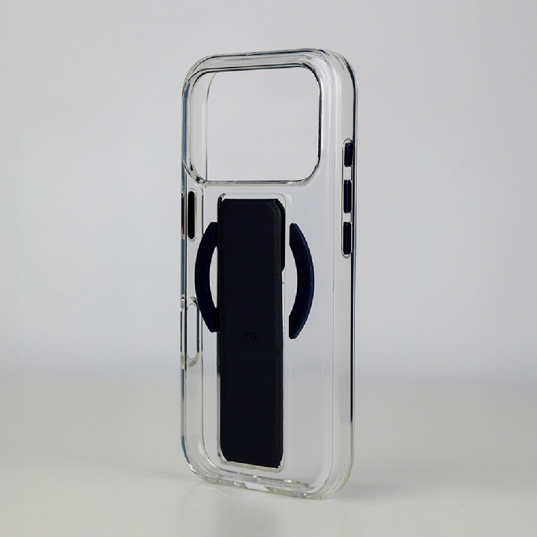 LZEL MagClear LeatherGrip Case for iPhone 17 Pro Max