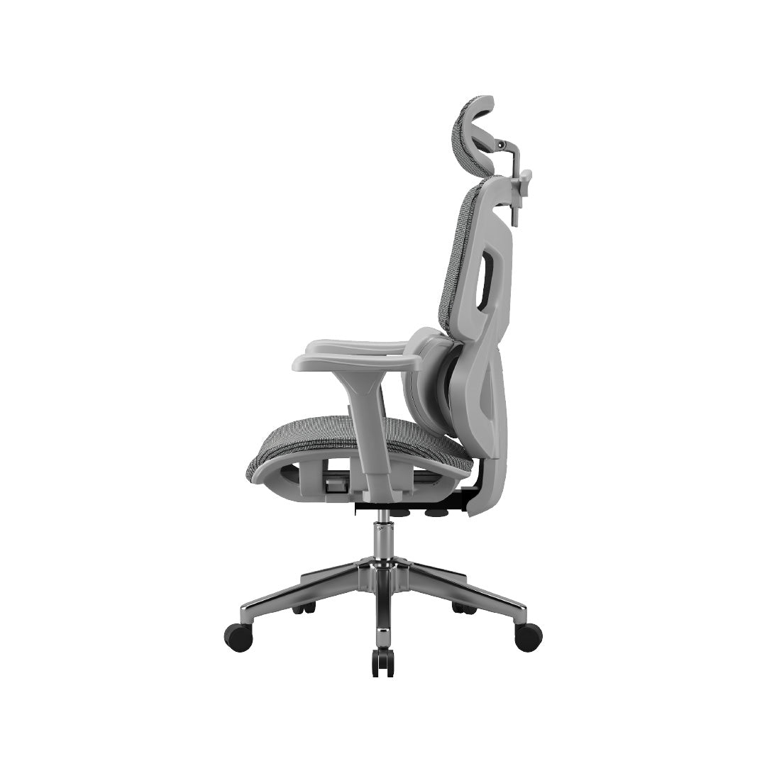 Ergonomic Office Chair – 3D Armrests, Class 3 Gas Lift, Metal Base, Hanger | Gray