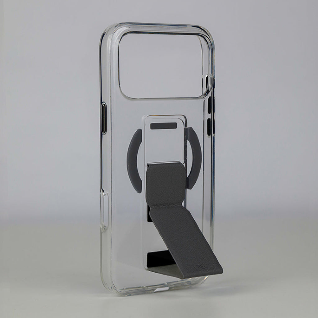 LZEL MagClear LeatherGrip Case for iPhone 17 Pro Max