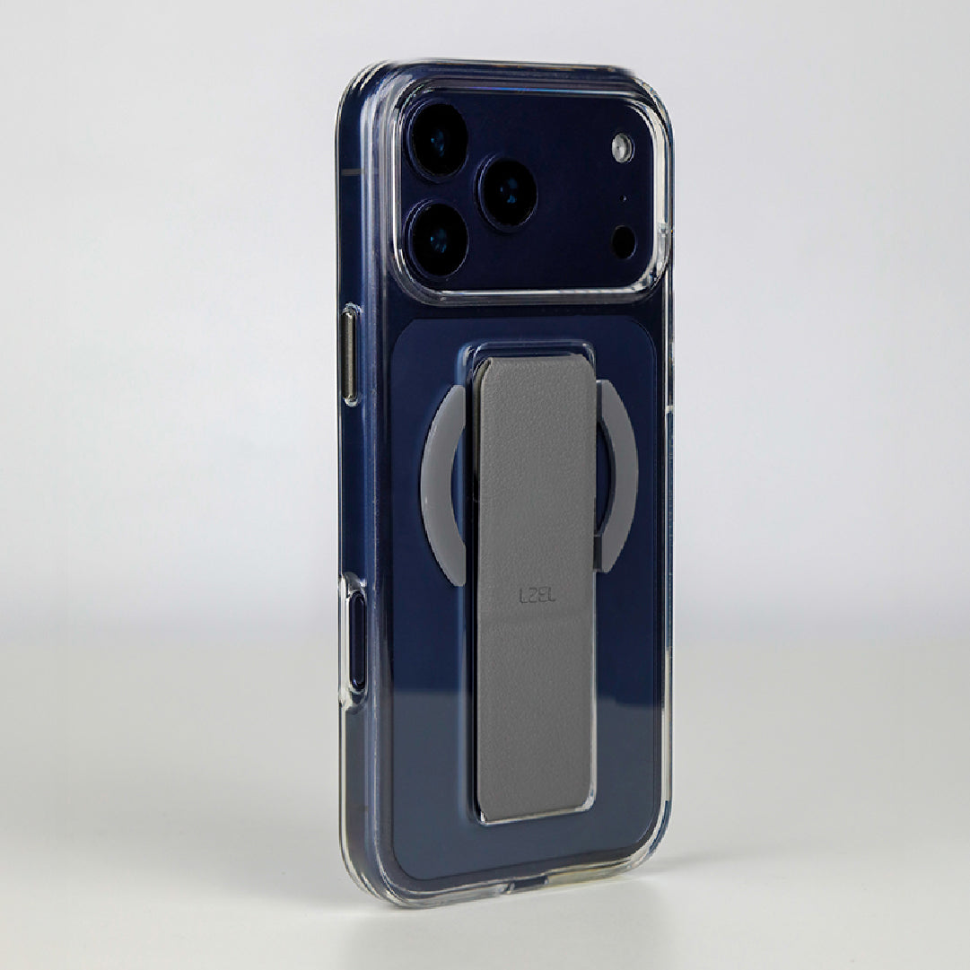 LZEL MagClear LeatherGrip Case for iPhone 17 Pro Max
