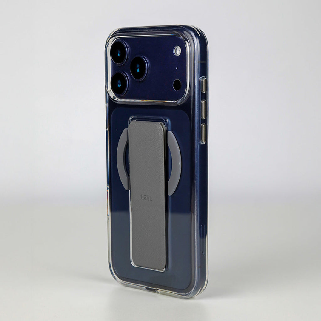 LZEL MagClear LeatherGrip Case for iPhone 17 Pro Max