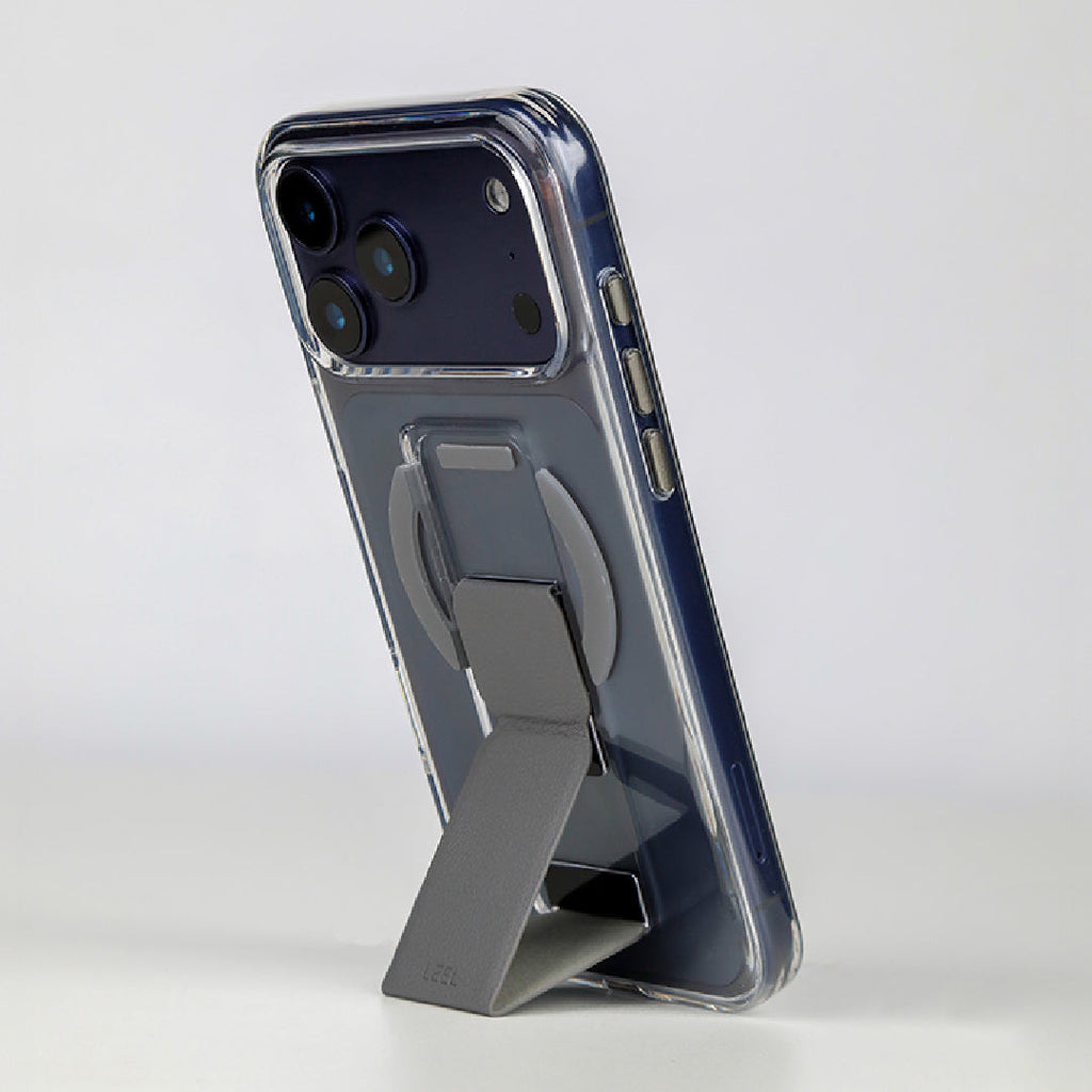 LZEL MagClear LeatherGrip Case for iPhone 17 Pro Max