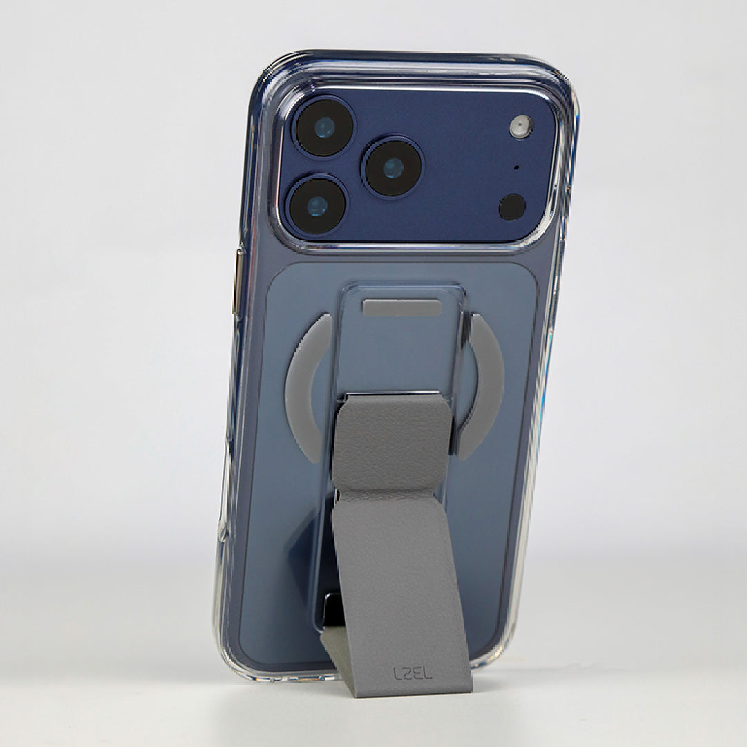 LZEL MagClear LeatherGrip Case for iPhone 17 Pro Max