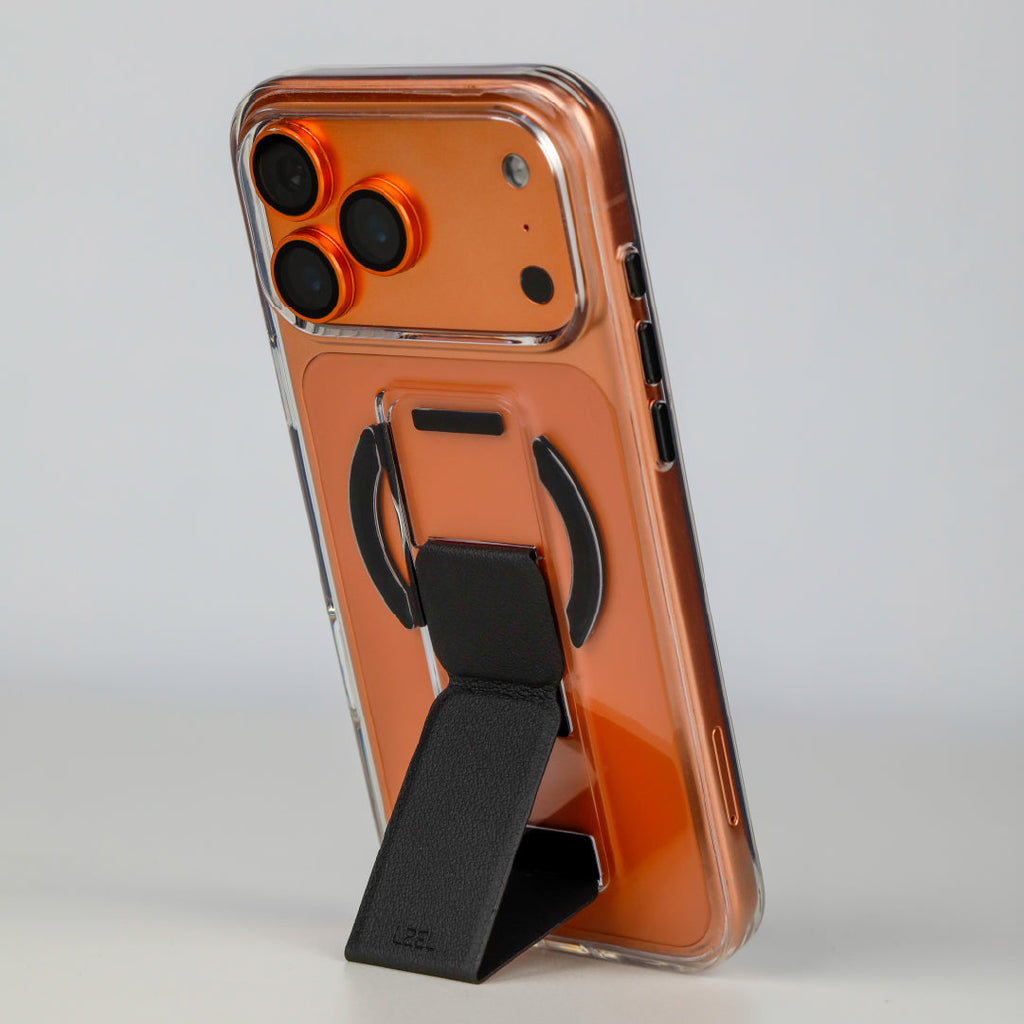 LZEL MagClear LeatherGrip Case for iPhone 17 Pro Max