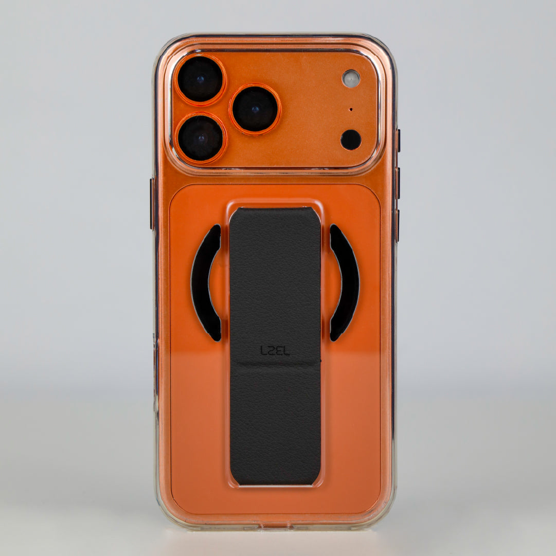 LZEL MagClear LeatherGrip Case for iPhone 17 Pro