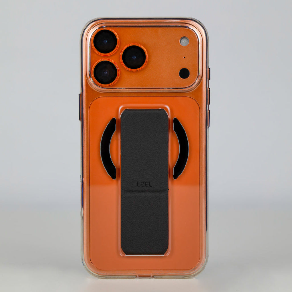 LZEL MagClear LeatherGrip Case for iPhone 17 Pro Max