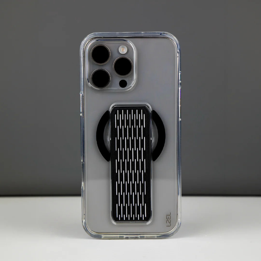 LZEL Clearmag Kickstand Clear Strap Magsafe With Enhanced Edge Protection Case For iPhone 16 Pro Max