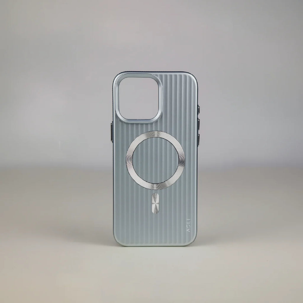 ASLI Corrugared Ridge Premium Metalic Case With Enhanced Camera Protection Case For iPhone 16 Pro Max