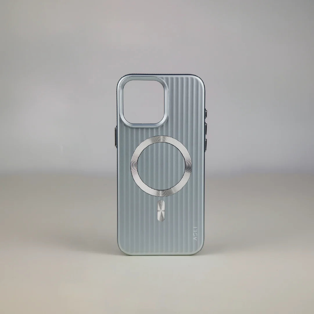 ASLI Corrugared Ridge Premium Metalic Case With Enhanced Camera Protection Case For iPhone 16 Pro Max
