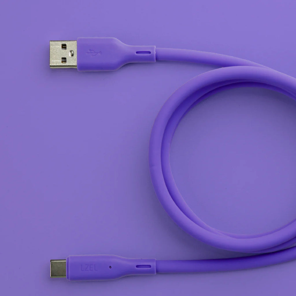 LZEL Celeris Silox CXL Soft Silicone USB-A to USB-C Cable, 480Mbps, 15W Max, 2m