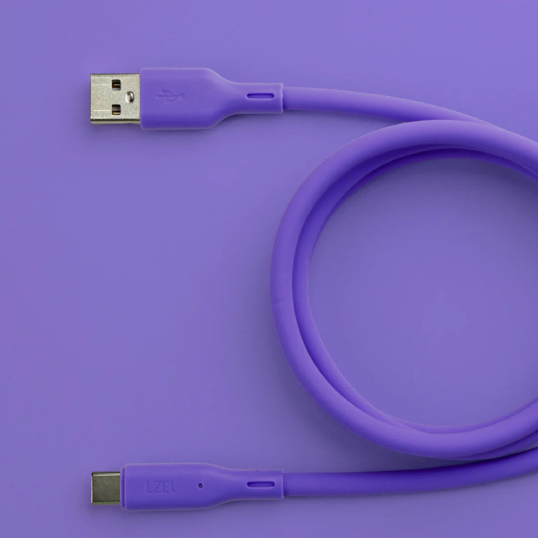 LZEL Celeris Silox CXL Soft Silicone USB-A to USB-C Cable, 480Mbps, 15W Max, 2m