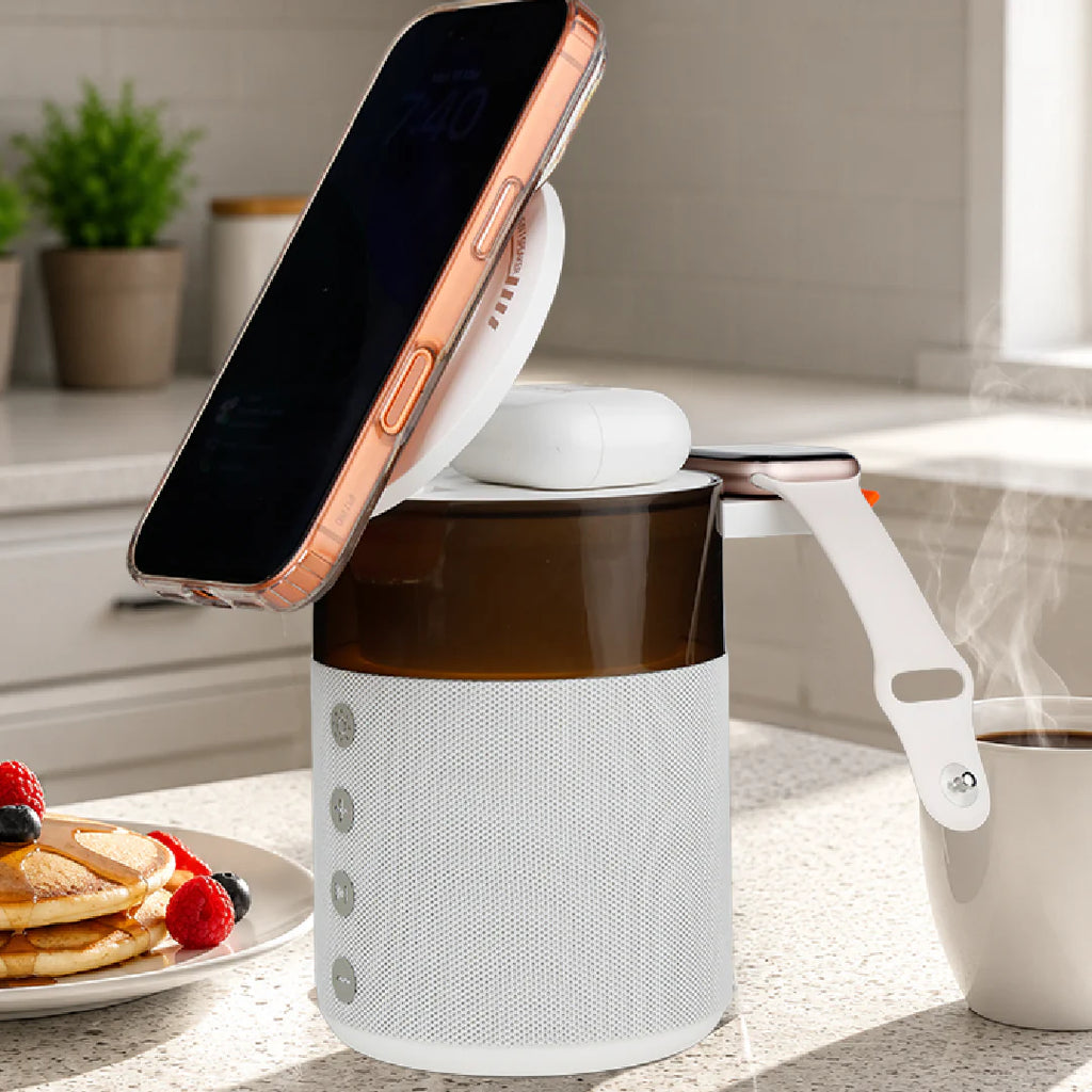 LZEL SonicGlow Pulse â€“ Wireless Charger & Bluetooth Speaker