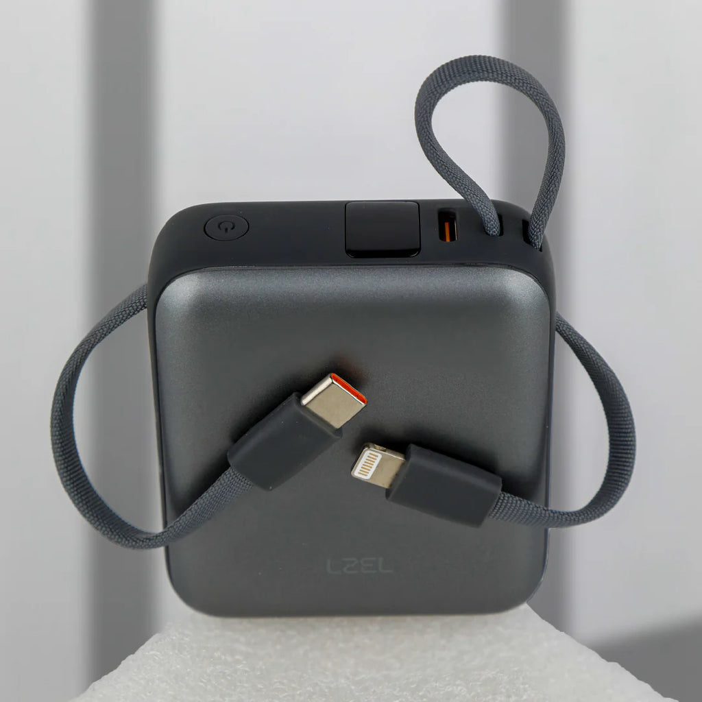 LZEL Neurode Sync Mini 10000Mah  Pd3.0 & Qc 3.0 | 22.5W | Built-In Type-C & Lighting Power Bank