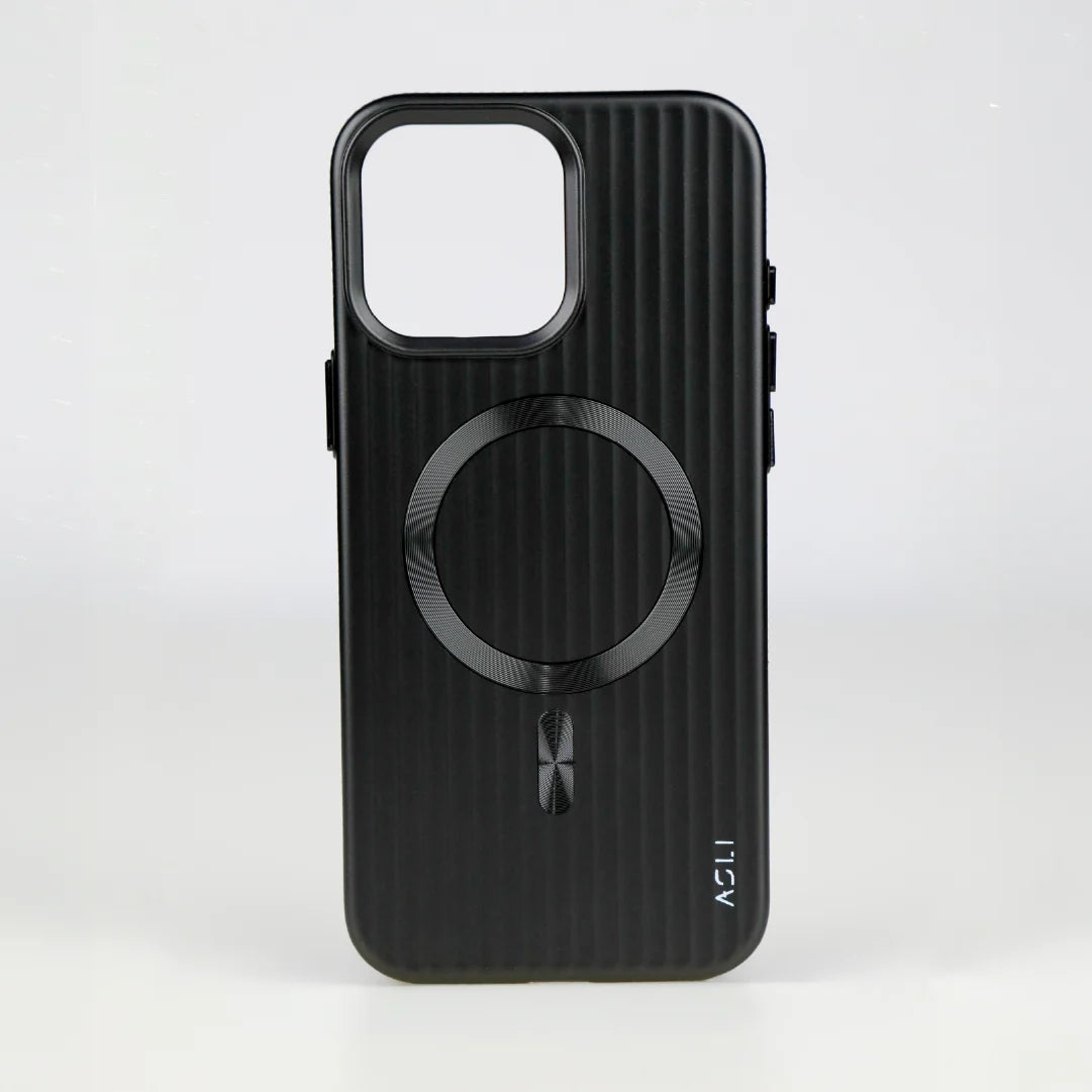 ASLI Corrugared Ridge Premium Metalic Case With Enhanced Camera Protection Case For iPhone 16 Pro Max
