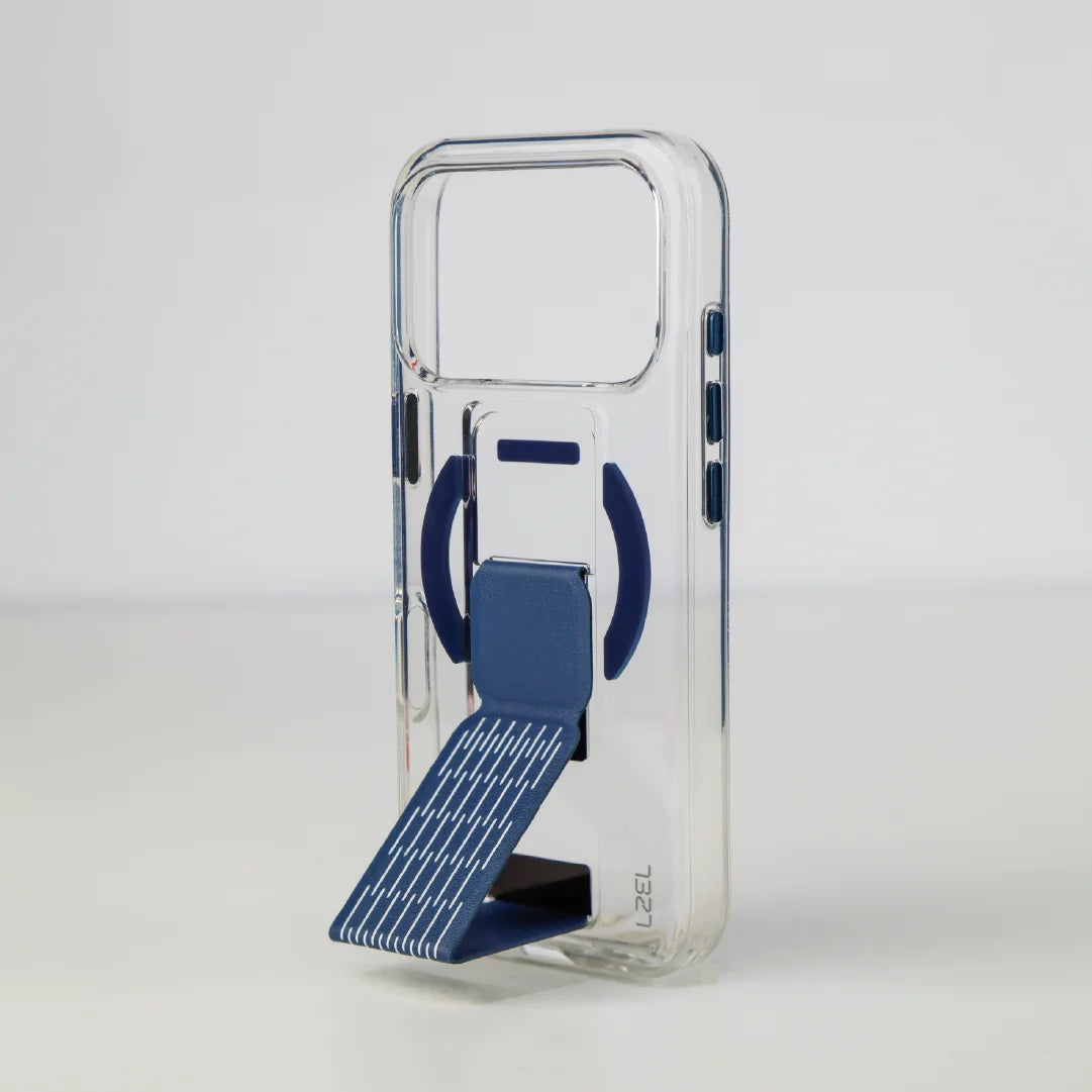 LZEL Clearmag Kickstand Clear Strap Magsafe With Enhanced Edge Protection Case For iPhone 17 Pro