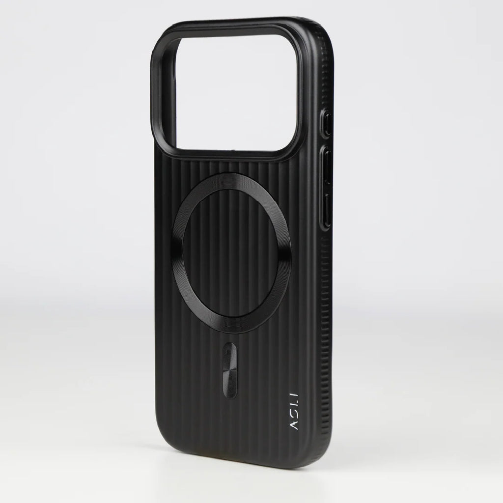 ASLI Corrugared Ridge Premium Metalic Case With Enhanced Camera Protection Case For iPhone 17 Pro Max
