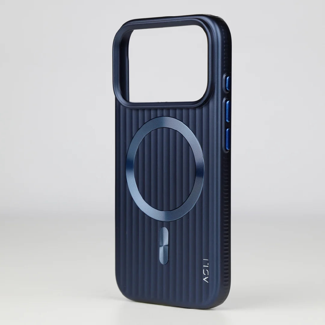 ASLI Corrugared Ridge Premium Metalic Case With Enhanced Camera Protection Case For iPhone 17 Pro