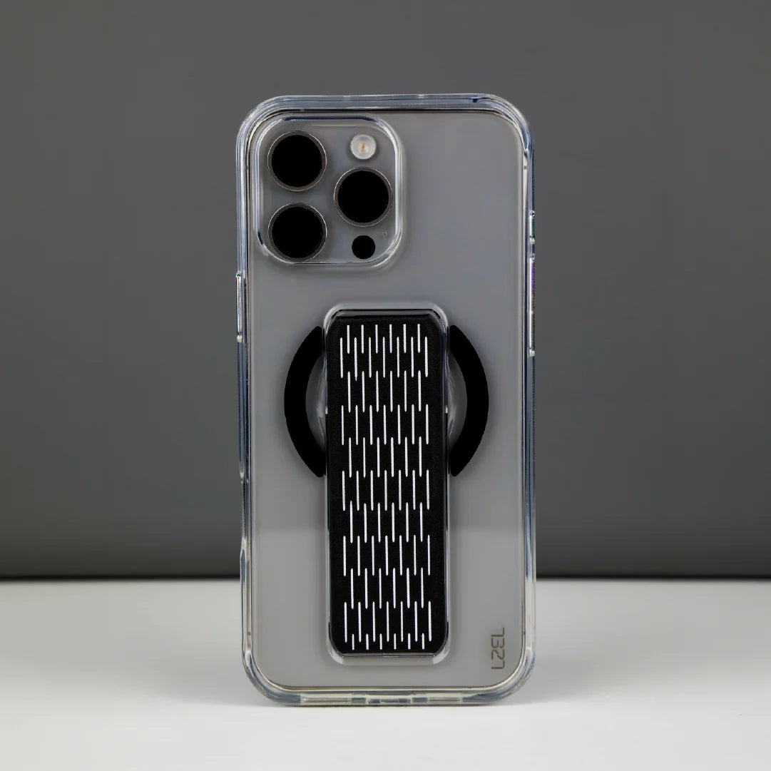 LZEL Clearmag Kickstand Clear Strap Magsafe With Enhanced Edge Protection Case For iPhone 16 Pro