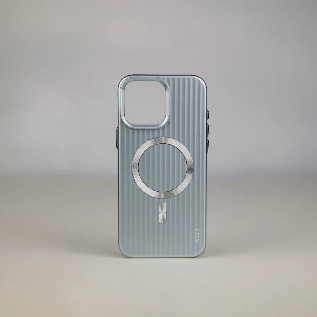 ASLI Corrugared Ridge Premium Metalic Case With Enhanced Camera Protection Case For iPhone 16 Pro Max