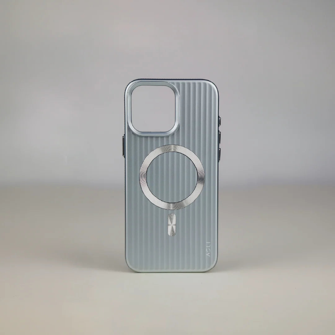 ASLI Corrugared Ridge Premium Metalic Case With Enhanced Camera Protection Case For iPhone 16 Pro